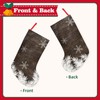 Snow Pine Trees Brown Rustic Wood Winter Christmas Stockings 18