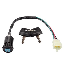GOOFIT 4 Wire Key Ignition Replacement for ATV Dirt Bike