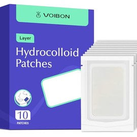 Voibon Layer Hydrocolloid Pimple Patches 10 Counts, XXL Acne Patches - Hydrocolloid Pimple Covers for Face & Body Breakouts | Cystic Zit Treatment | Vegan