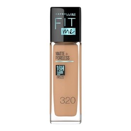 Maybelline Base de Maquillaje Lquida Fit Me Matte  Poreless, Natural Tan 320, 30 ml, matifica y controla brillo por 16h, minimiza la apariencia de... 