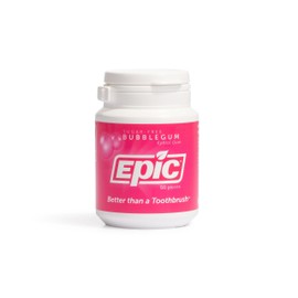 Epic 100% Xylitol-Sweetened Chewing Gum (Bubblegum, 50-Count Bottles (Pack of 3))