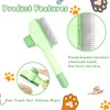 ALLY-MAGIC Cat Flea Comb, Self Cleaning Dog Cat Grooming Brush