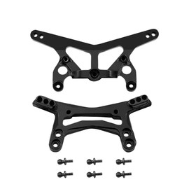 Front and Rear Shock Towers Aluminum Meta For Losi Micro b Upgrades Parts 1/24 Accessories Rc Car 2WD Buggy RTR LOS00007 Replace (Black)