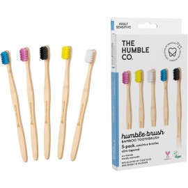 The Humble Co. Bamboo Toothbrushes (5pk) – for Superior Oral...
