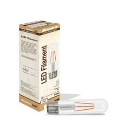 Bulbrite LED Filament T9 Bulb, 3000K, Dimmable, 5W, E26 Base, 400 Lumens, 120V, CRI 90, Soft White Light, Chandelier with Medium Base (4 Pack)