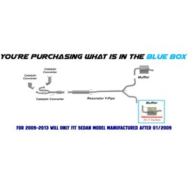 Exhaust Driver Side Muffler Compatible for Nissan Altima 2009-2012 Nissan Altima 3.5L Sedan | Stainless Steel | Northeastern Exhaust | Free Clamp Included | Automotive Replacement Part | Direct Fit