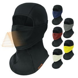 Balaclava for Men Ski Mask Windproof Neck Warmer Motorbike Balaclava Thermal Cycling Balaclava Helmet Lined for Cycling Motorcycle Snowboard Skiing Black