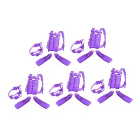 VICASKY 5 Sets Doll Diving Equipment Swimming Dive Scuba for Goggles Diving Pool Miniature Dollhouse Swim Diving Oxygen Cylinder Diving Kit Pp Purple