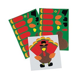 Fun Express Make-A-Turkey Stickers - Kids' Stationery & Stickers