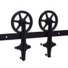 CCJH 6ft Heavy Duty Sturdy Sliding Barn Door Hardware Kit
