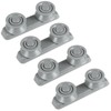 SPARES2GO Basket Drawer Runner Rail Rounded Wheels & Bracket for