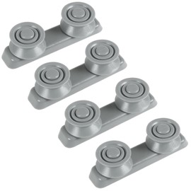 SPARES2GO Basket Drawer Runner Rail Rounded Wheels & Bracket for Prima Dishwasher (4 Sets)