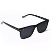 GLVSS Eyewear Passenger Rectangle Sunglasses Gloss Black Frame Smoke Tint
