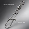 50-Pack Size 10 Duo-Lock Snap Swivels, 20mm 11kg Stainless Steel