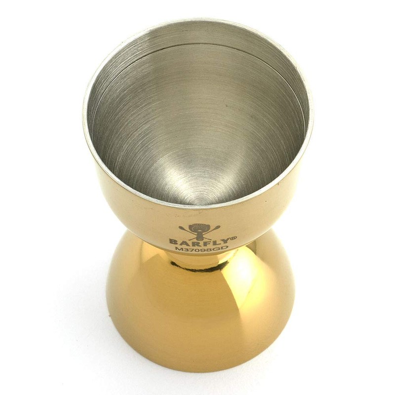 Barfly M37098GD Heavy-Duty Straight Rim Bell Jigger, 25 ml x