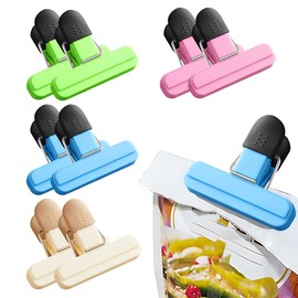 DWFEYOI Sealing Clips, Pack of 8 Clips for Bags, Sealing Clips, Bag Clips, Food Clips, Bag Clips, for Packaging Keeping Fresh