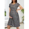 OUGES Womens 2024 Short Sleeve Summer Floral Maternity Dresses Nursing