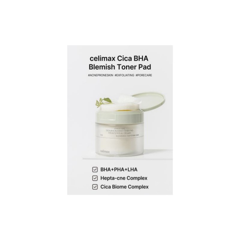 celimax [celimax]Ji Woo Gae Cica BHA Blemish Toner Pad (60pads)