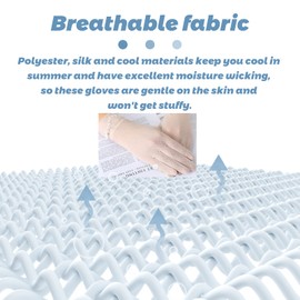 OTKARXUS Women's Sun Protection Gloves, 1 Pair Short Floral Lace Gloves, Non-Slip Driving Gloves, Summer Sun Protection, Touchscreen Gloves for Wedding, Evening, Party, Banquet, Outdoor, Cycling,