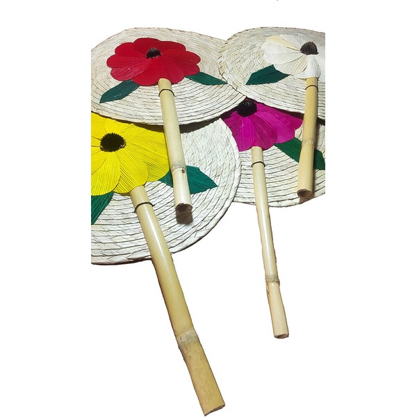 13” Hand Fans by Jacq & Jürgen 4 Pack Handmade