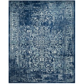 Safavieh Evoke Collection EVK256A Vintage Oriental Navy and Ivory Area Rug (8' x 10')