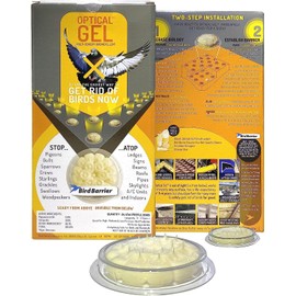 Bird Barrier Optical Gel 24 Pack | Natural Multisensory Bird Deterrent | Easy Installation | Discreet Appearance | Long-Lasting Solution | Repels Birds on Roofs, Beams Signs, Soffits, Ledges, and More
