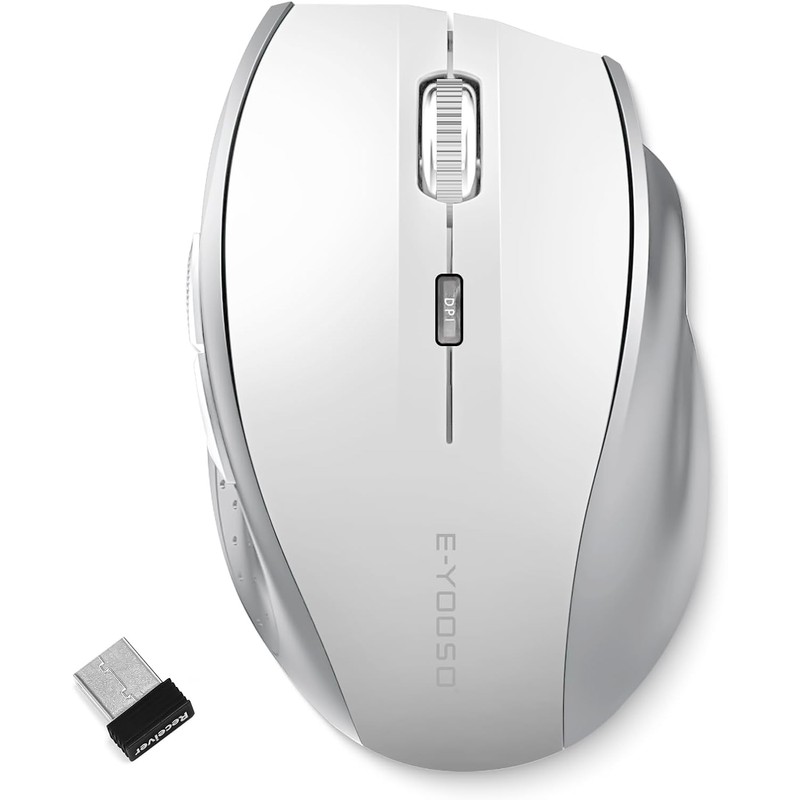 TERPORT F11 Mouse Inalámbrico 2.4 G, Ratón Ergonómico de 4800