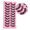 10 Pairs Cluster Lash D Curl Russian Strip Lashes Fluffy