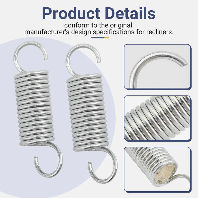 Shuisen Recliner Mechanism Tension Spring 2 7/8" for Lane, 2 Pack