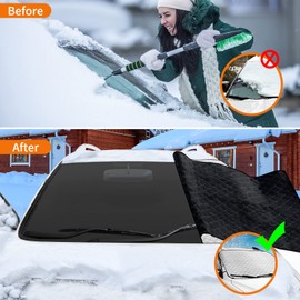Longing Home Car Windshield Cover, Thick Windscreen Covers Frost, Waterproof Car Front Window Cover Protector Anti Snow Ice Frost Sun UV Dust for SUVs Cars Vans（62'' x 50''）