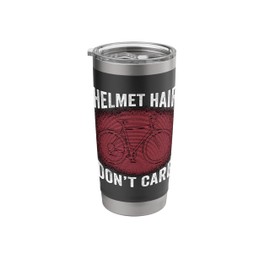 Helmet Hair Don't Care Mountain Bike Bicycling Biker Bicycle Stainless Steel Insulated Tumbler