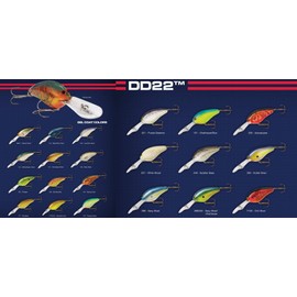 Norman Lures DD22 Deep-Diving Crankbait Bass Fishing Lure, Freshwater Fishing Accessories, 3", 5/8 oz, Chili Bowl