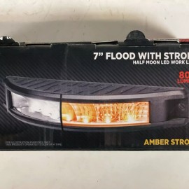 TRUX ACCESSORIES TLED-U112 TRUX 7″ Half Moon LED Work Lamp with Strobe Function – Flood Beam |