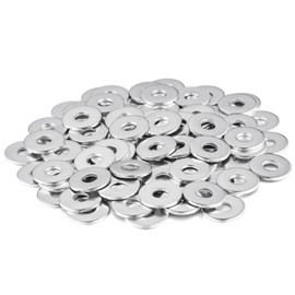 Flintronic Washers M5, Pack of 100 Flat Locking Washers, 304 Rustproof Body Washers, Metal Washers for Screws, Nuts, Threaded Rod, M5 x 15 x 1.2 mm