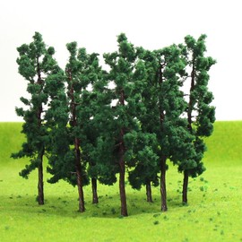 Evemodel D8030 20pcs O Scale Model Train Layout Iron Wire Trees 80mm Railroad Scenery