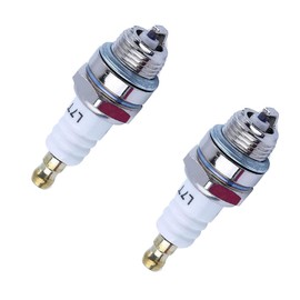 2 PCS L7T Spark Plug Universal 2 Stoke Engine Spark Plug Nickel Alloy Lawnmower Spark Plug for Strimmer Chainsaw Lawnmower Hedge Trimmer Cutter Replacement Accessories