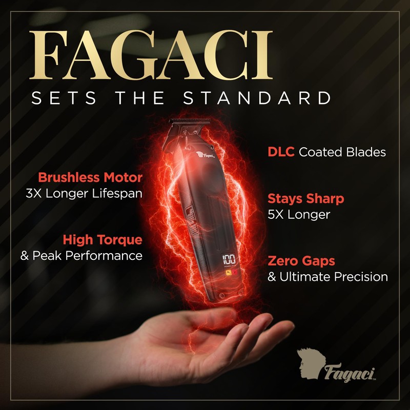Fagaci Professional Zero Gapped Trimmer for Men, 5X Longer Sharpness