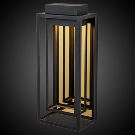 OUPAVOCS Modern Outdoor Wall Lights LED Exterior, Black Gold Front Porch Lights Wall Mount, Large Outdoor LED Sconce, Luxury Wall Lamp, Patio Lighting Fixture for House, Garage, Yard