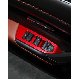 Birbenben for 2023 2024 2025 2026 Mazda CX 50 Accessories, Red Window Control Protective Panel Trims Cover, Interior Upgrade Accessories for Mazda CX-50 CX 50 Hybrid 2024 2023