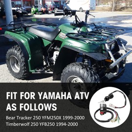 M MATI Start Stop Headlight Switch & Ignition Key Switch for Yamaha Timberwolf 250 Bear Tracker 250 1994-2000 4BD-83973-19-00 4BD-83973-10-00 4GB-82510-12-00