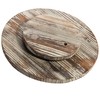 MyGift 13-Inch Torched Wood Lazy Susan Turntable