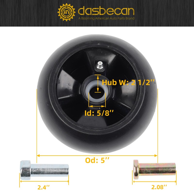 Dasbecan AM125172 Deck Gage Wheels Kit Compatible with John Deere