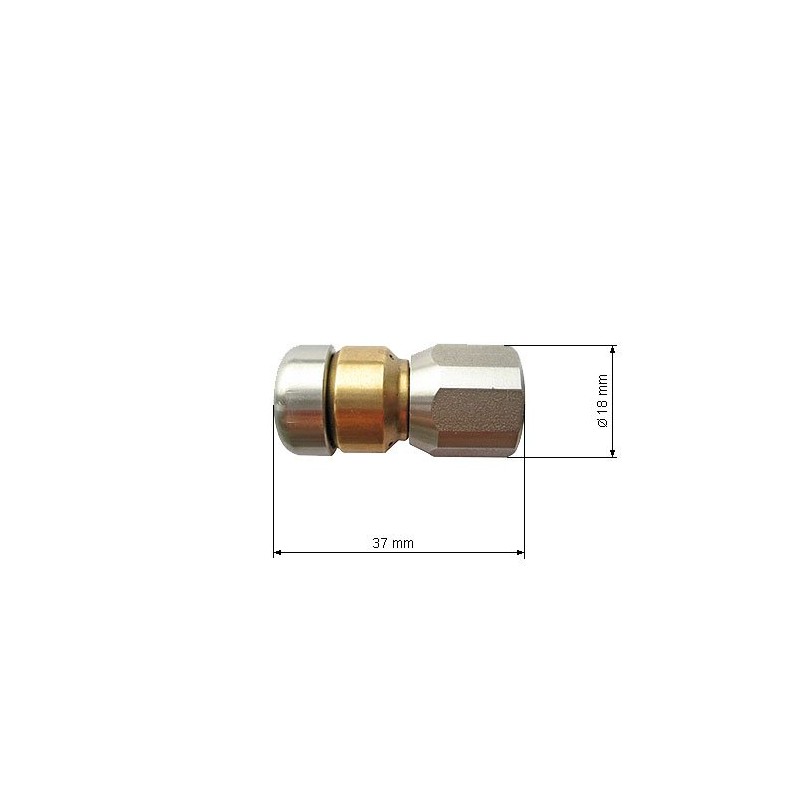Pipe Cleaning Nozzle Rotating 1/4 for Pipe Cleaning Hose for