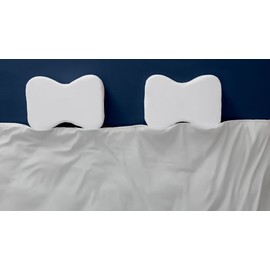 M line Athletic Pillow, 2 x Cushion Covers, High-Quality Cotton Elastic Pillowcase, White, 50 x 36 cm