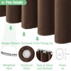 Dynamene Extra Long Shower Curtain - 96 Inch Long Waffle