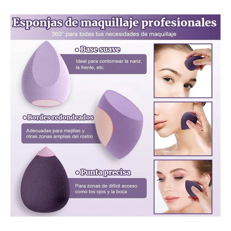 Cosmetic Box Paquete De Esponjas Para Maquillaje Lote 36 Piezas