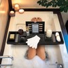 Temple Spring Wooden Bathtub Tray, Bamboo Bathroom Accessories, Bath Tray