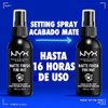 Nyx Professional Makeup, Dúo Spray Fijador De Maquillaje, Acabado Mate