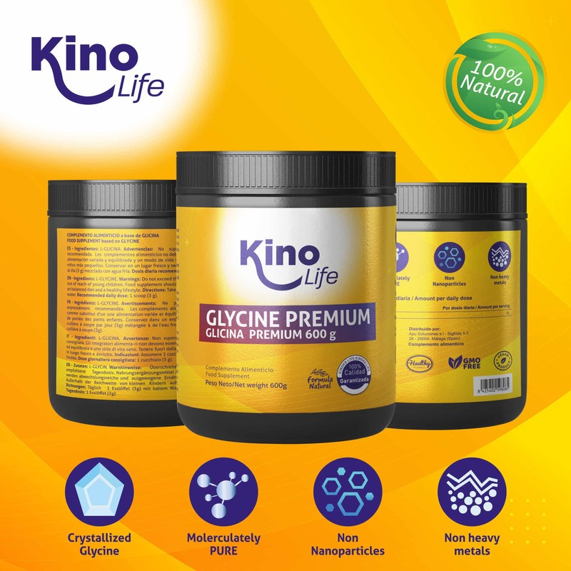 Premium GLYCIN | 600 g | 100% Pure | Crystallized
