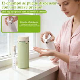 LUSCOR 4 in 1 Travel Bottles for Toiletries,Contenedores Recipientes Botellas De Viaje Recargables，con Etiquetas en inglés, 4 Frascos De Lavado De 30 Ml，Accesorios Kit Viaje (Blanco)